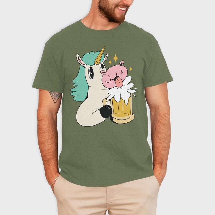 Unicorn Beer, Tricou Barbati (Unisex)