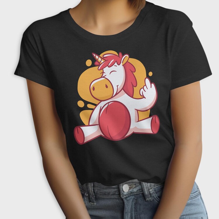 Unicorn Middle Finger, Tricou Femei