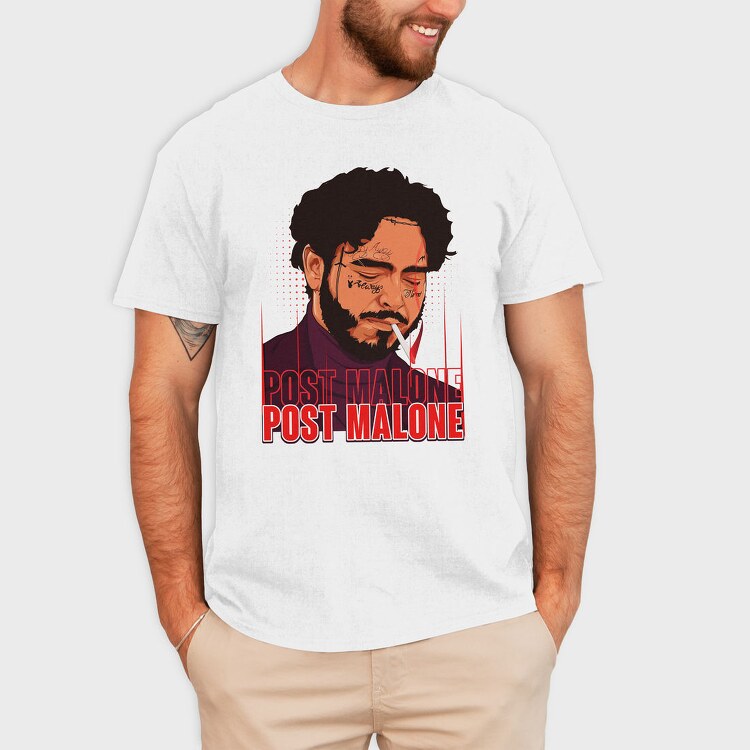 19154 Post Malone Tigarette, Tricou Barbati (Unisex)