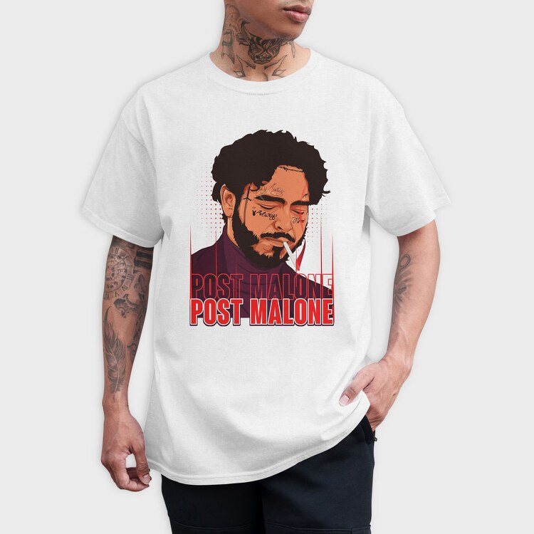 19154 Post Malone Tigarette, Tricou Barbati (Unisex)