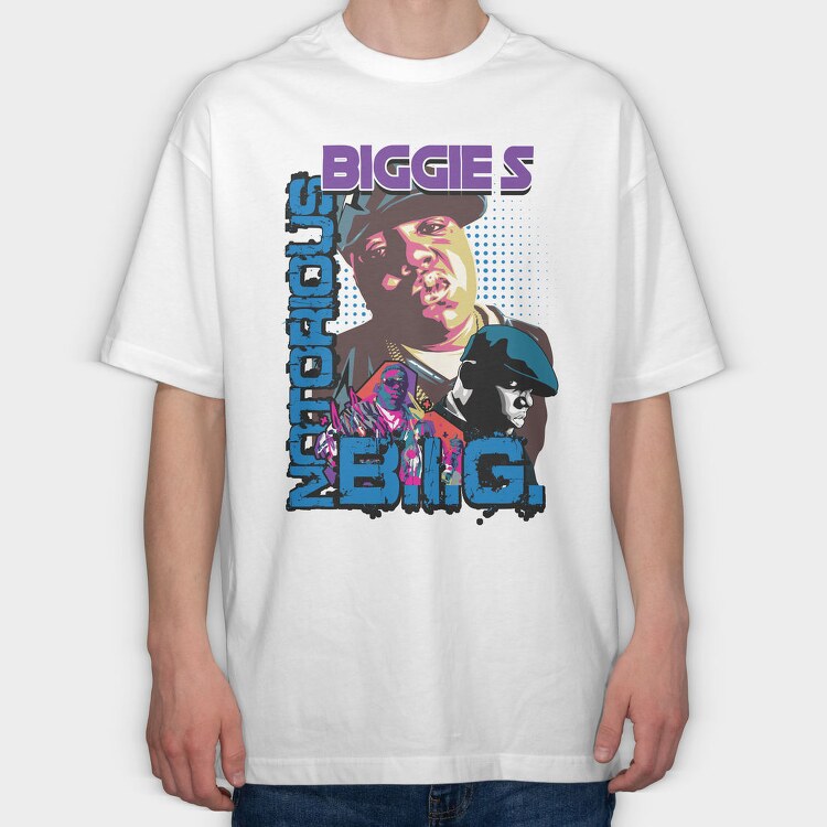 19116 Biggie Smalls Vintage, Tricou Oversize Barbati (Unisex)