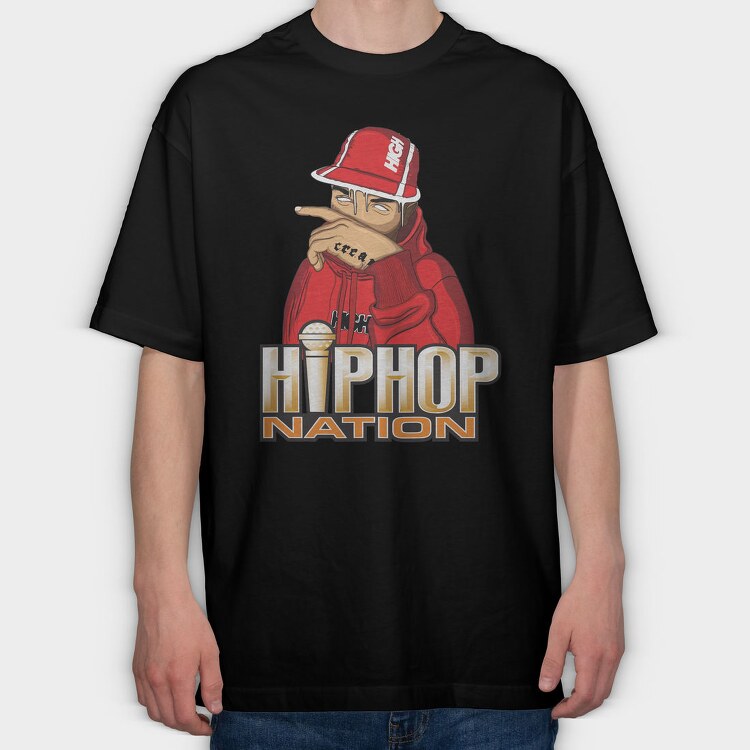 19135 Hip Hop Nation, Tricou Oversize Barbati (Unisex)
