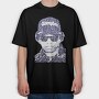 19159 Rapper Face Geometric, Tricou Oversize Barbati (Unisex)