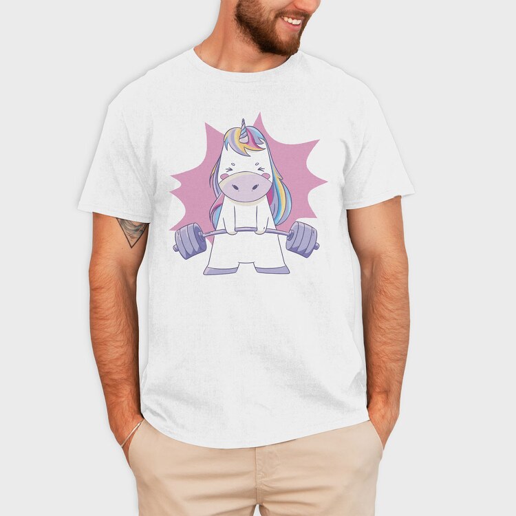 Unicorn Lifting Weights, Tricou Barbati (Unisex)