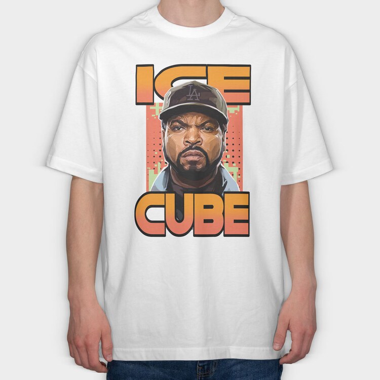 19138 Ice Cube Rapper, Tricou Oversize Barbati (Unisex)