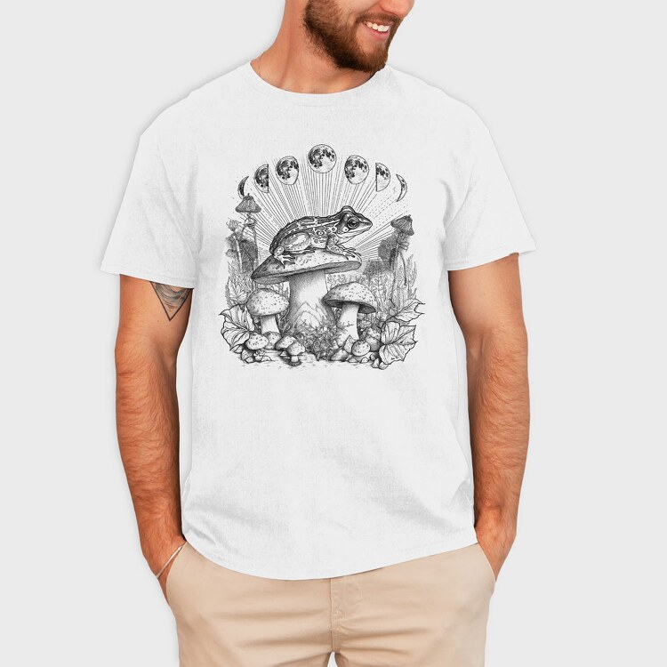 Frog Cottagecore Moon, Tricou Barbati (Unisex)