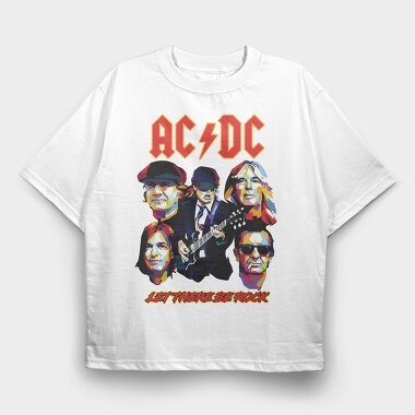 ACDC Let there be Rock, Tricou Oversize Barbati (Unisex)