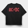 ACDC Logo Art, Tricou Oversize Barbati (Unisex)