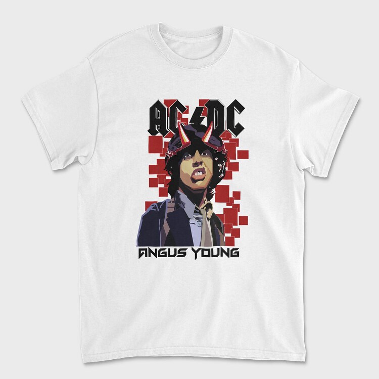 ANGUS YOUNG ACDC, Tricou Barbati (Unisex)