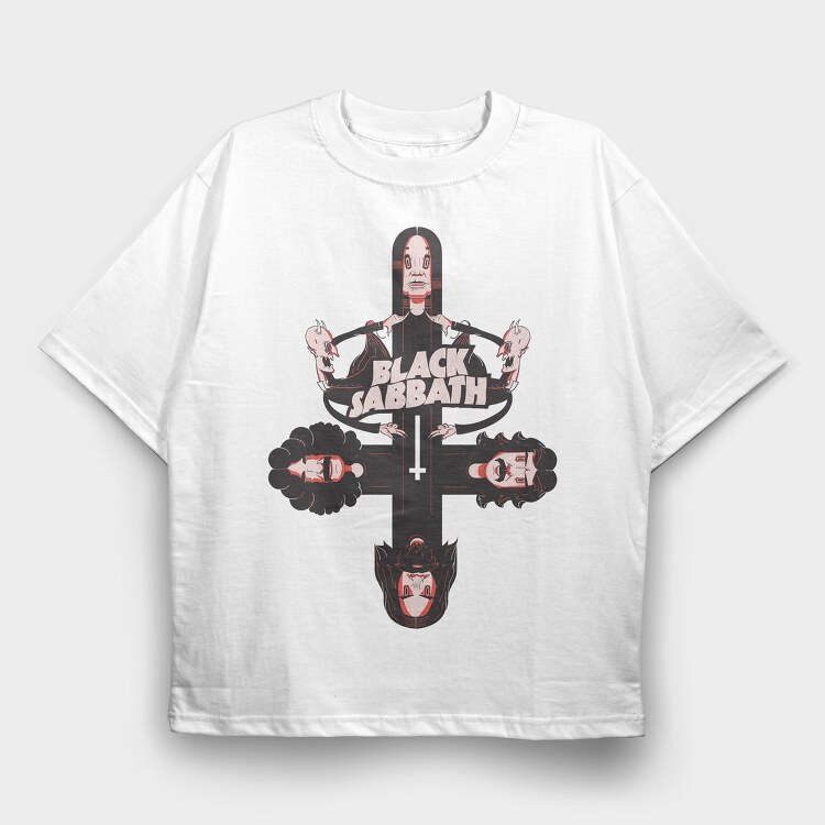 BLACK SABBATH Art design2, Tricou Oversize Barbati (Unisex)
