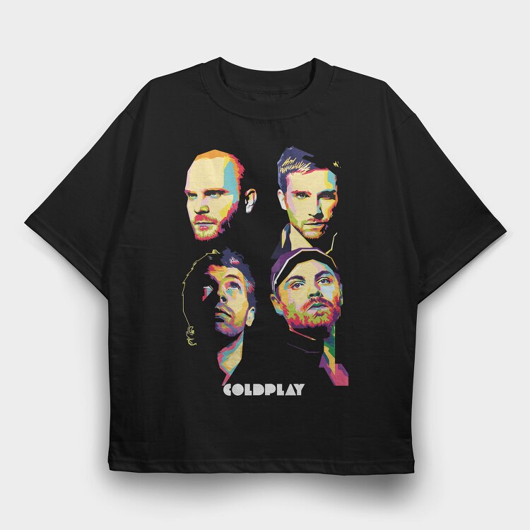 COLDPLAY ART1, Tricou Oversize Barbati (Unisex)
