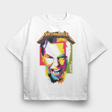 JAMES HETFIELD 1, Tricou Oversize Barbati (Unisex)
