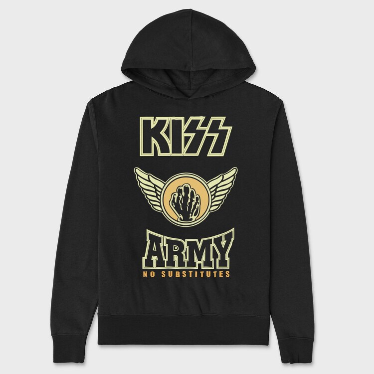 KISS ARMY No Substitutes, Hanorac Oversize Barbati (Unisex)
