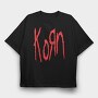 KORN Band Logo, Tricou Oversize Barbati (Unisex)