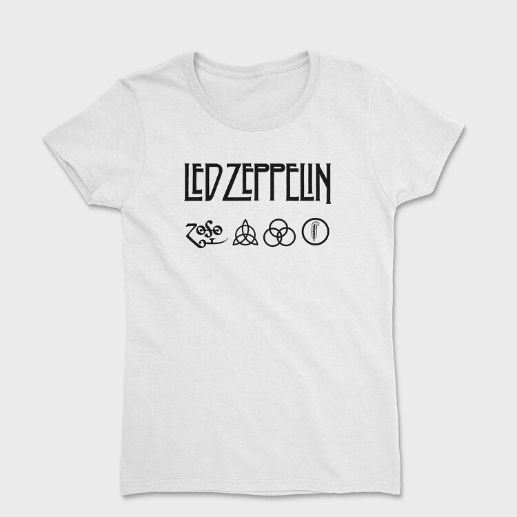 LED ZEPPELIN Logo Art, Tricou Femei