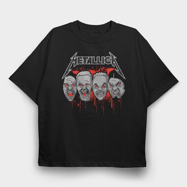 METALLICA ZOMBIE, Tricou Oversize Barbati (Unisex)