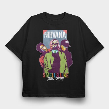 NIRVANA Art1, Tricou Oversize Barbati (Unisex)