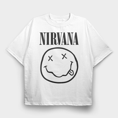 NIRVANA logo Album Art, Tricou Oversize Barbati (Unisex)