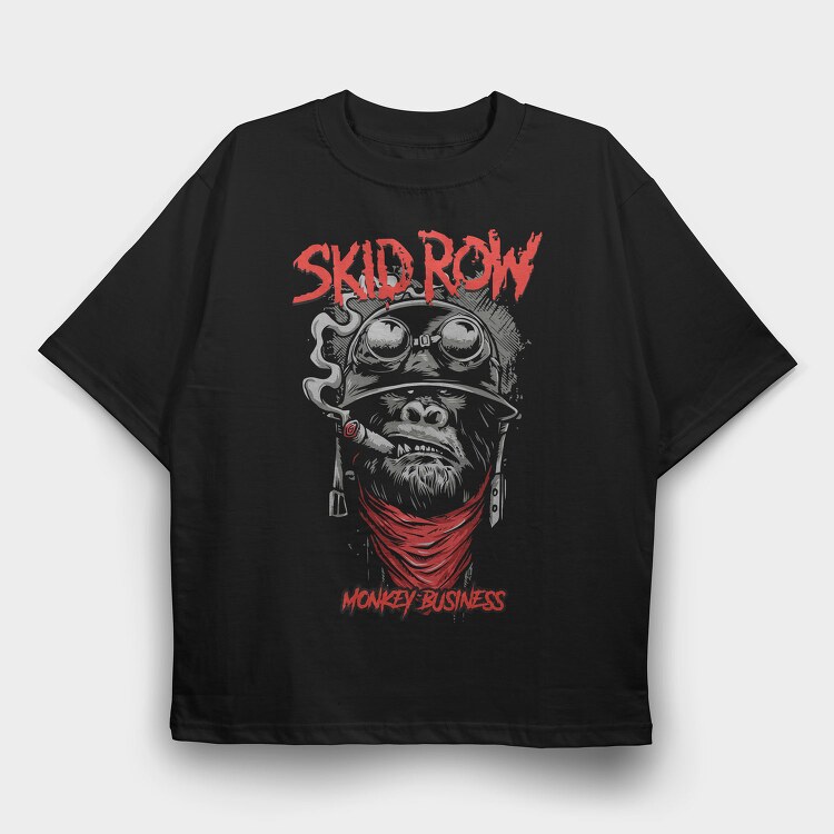 SKID ROW Monkey Business, Tricou Oversize Barbati (Unisex)