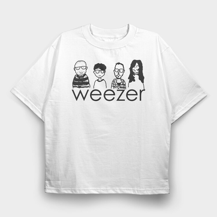 WEEZER, Tricou Oversize Barbati (Unisex)