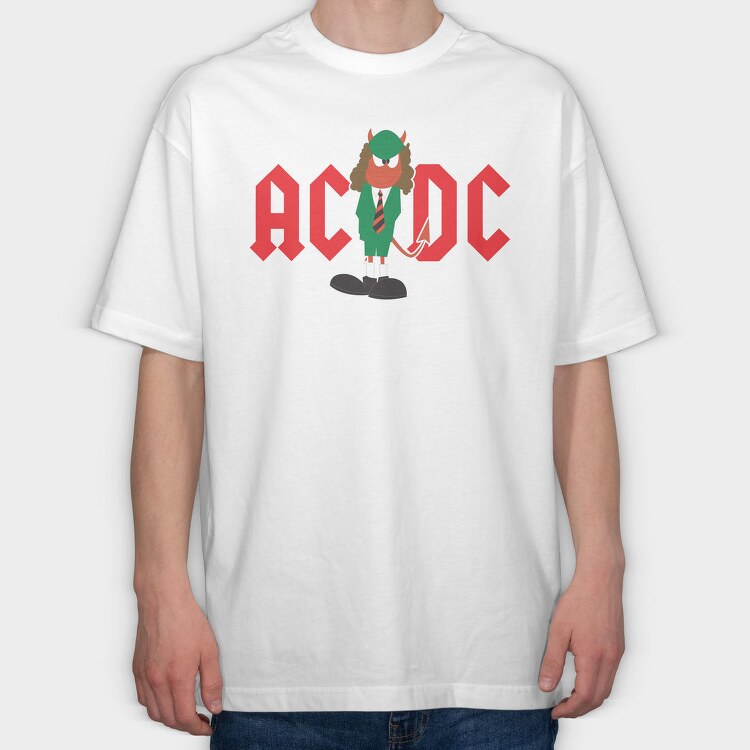 ACDC Art1, Tricou Oversize Barbati (Unisex)