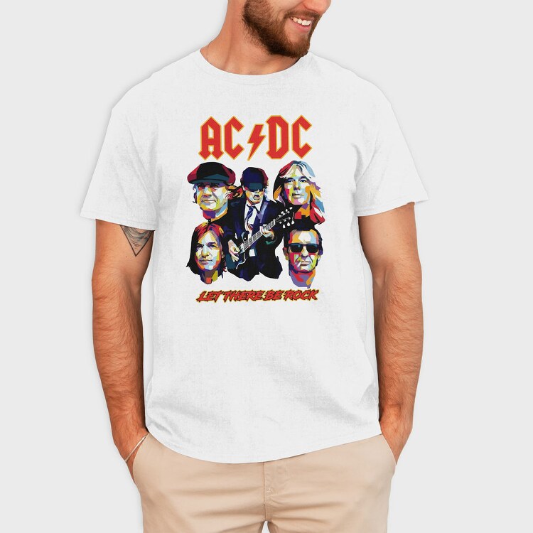 ACDC Let there be Rock, Tricou Barbati (Unisex)