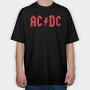 ACDC Logo Art, Tricou Oversize Barbati (Unisex)