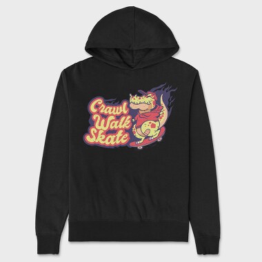 Skating Dino, Hanorac Oversize Barbati (Unisex)