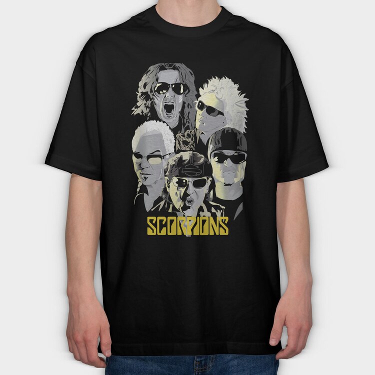 SCORPIONS, Tricou Oversize Barbati (Unisex)