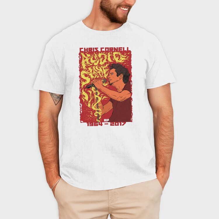 CHRIS CORNELL, Tricou Barbati (Unisex)