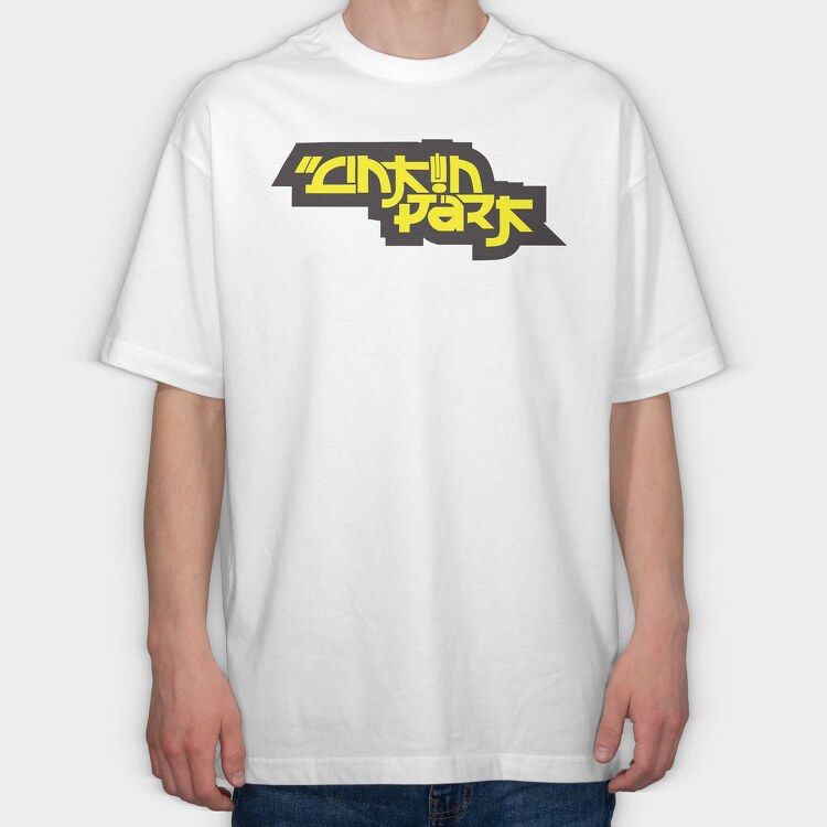 LINKIN PARK Logo Name Art, Tricou Oversize Barbati (Unisex)