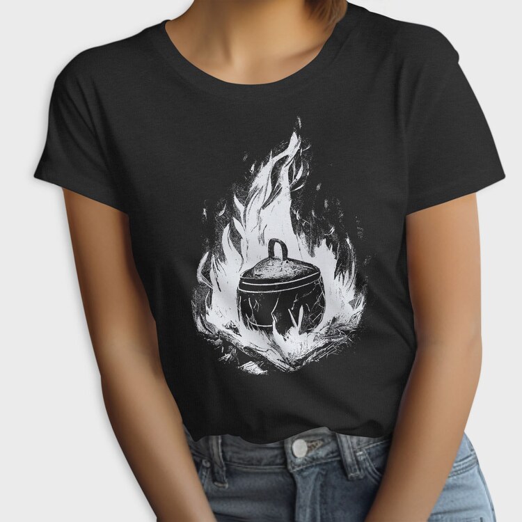 Cooking Pot Campfire, Tricou Femei