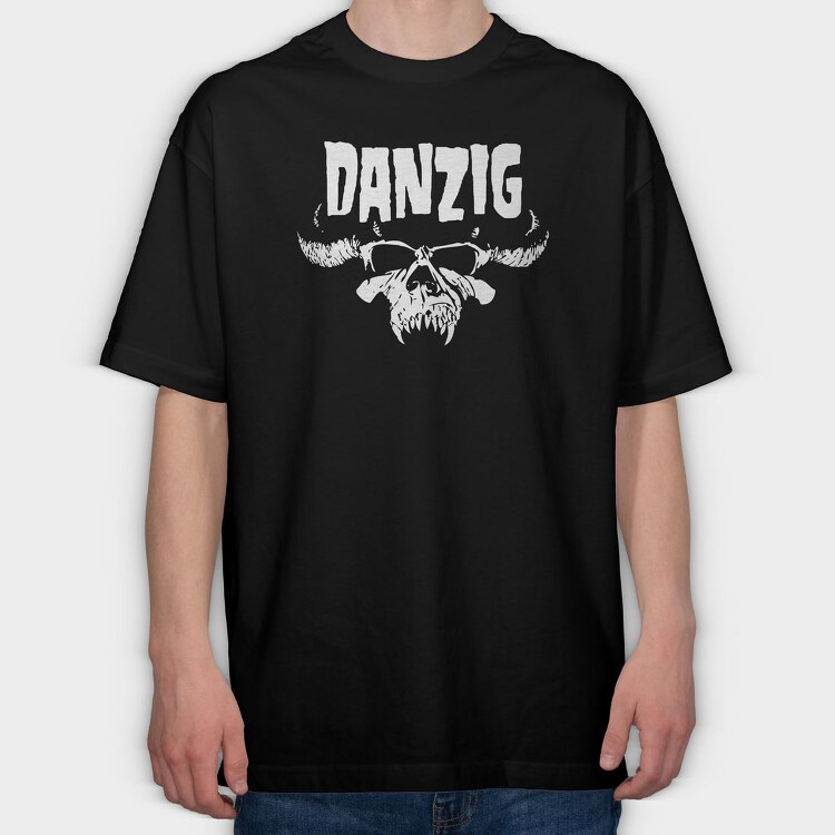 DANZIG Skull, Tricou Oversize Barbati (Unisex)