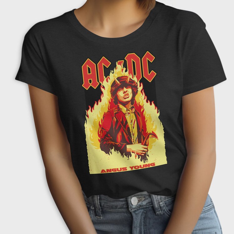 ANGUS YOUNG Art1, Tricou Femei