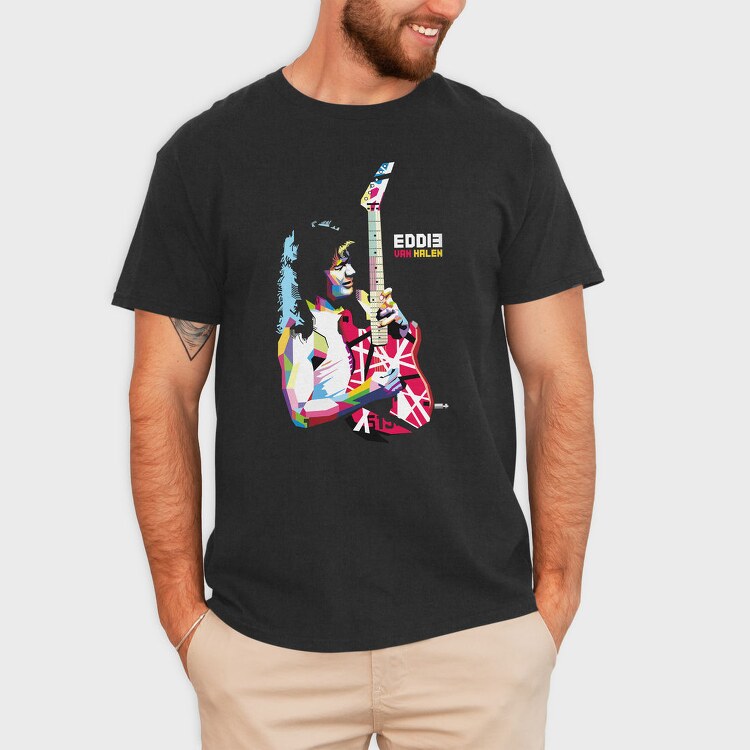 EDDIE VAN HALEN, Tricou Barbati (Unisex)