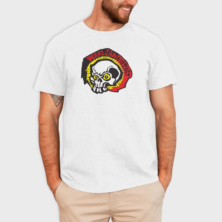 PEARL JAM Riot Act Skull, Tricou Barbati (Unisex)