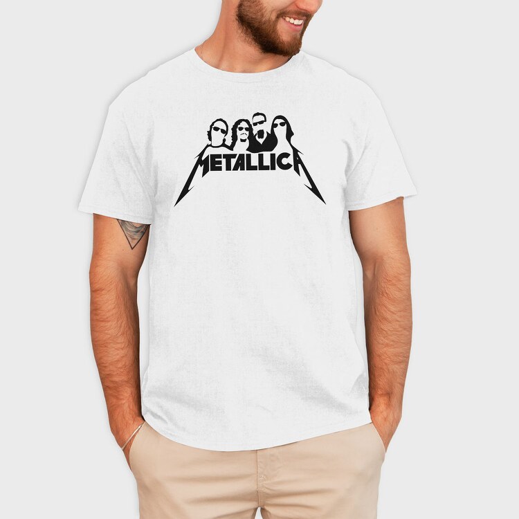 METALLICA B&W, Tricou Barbati (Unisex)