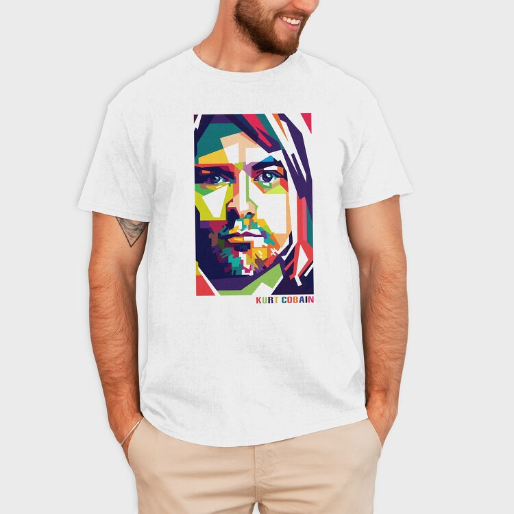 K COBAIN Art1, Tricou Barbati (Unisex)