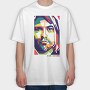 K COBAIN Art1, Tricou Oversize Barbati (Unisex)