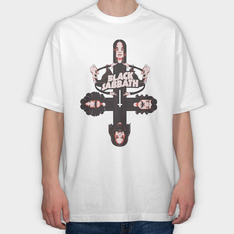 BLACK SABBATH Art design2, Tricou Oversize Barbati (Unisex)