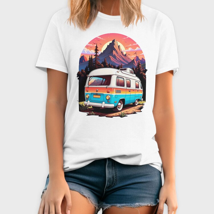 Vintage Bus, Tricou Barbati (Unisex)