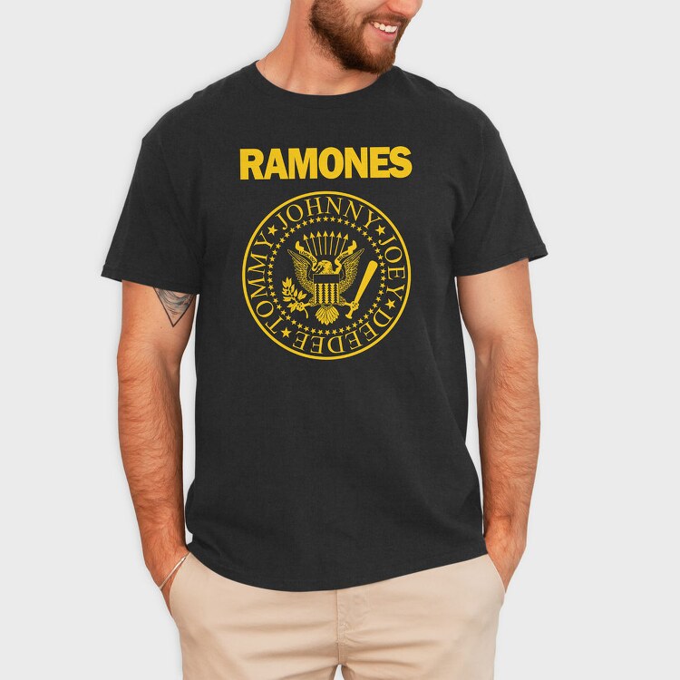 RAMONES Pres. Logo, Tricou Barbati (Unisex)