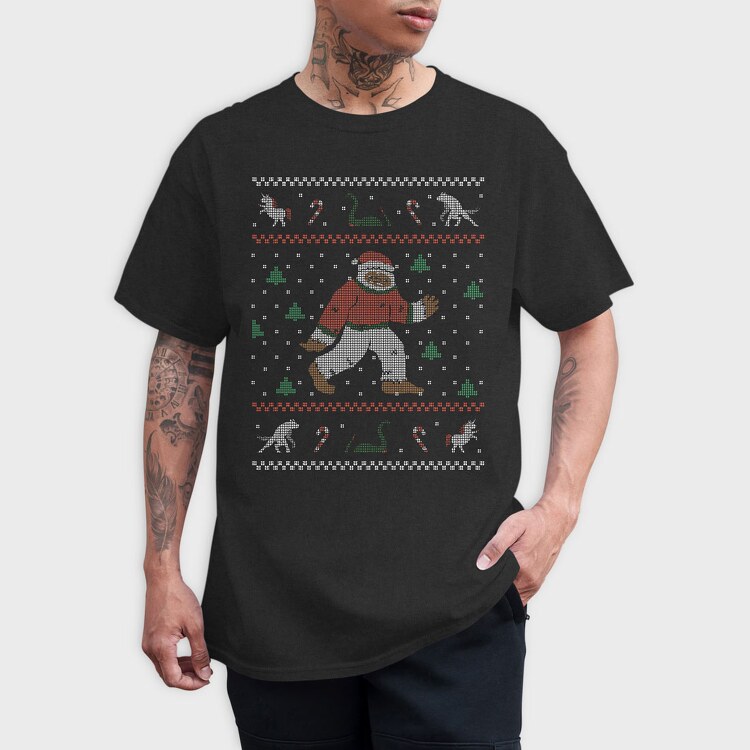 Bigfoot Ugly Sweater, Tricou Barbati (Unisex)