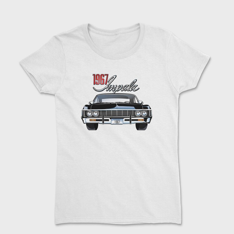 1967 Impala Classic Car Artwork, Tricou Femei