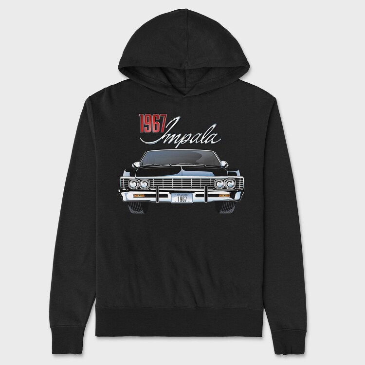 1967 Impala Classic Car Artwork, Hanorac Oversize Barbati (Unisex)