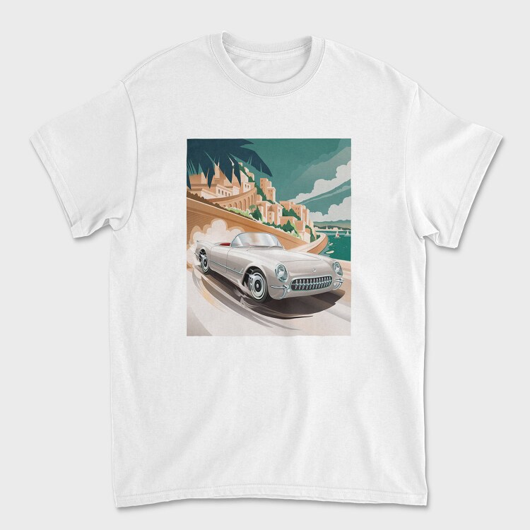 Coastal Vintage Car Cruise, Tricou Barbati (Unisex)