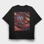 Dodge Challenger Srt Hemi Red, Tricou Oversize Barbati (Unisex)