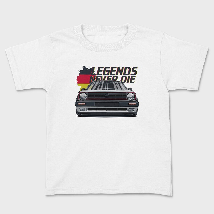German Legends Never Die Car Artwork, Tricou Copii