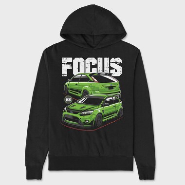 Green Focus Rs Fast Car, Hanorac Oversize Barbati (Unisex)