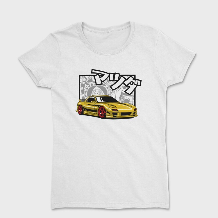 Mazda Rx7 Jdm Gold Fast Metallic, Tricou Femei